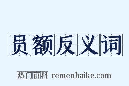 员额反义词是什么意思的图片